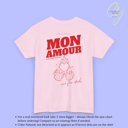 Malle Shirt Mon Amour— Mein Herz brennt nur für dich Bierkrüge (Customizable)