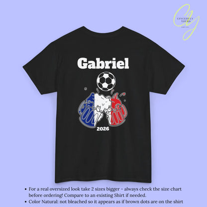 Personaliserter Name Fussball Shirt — Frankreich Flagge Bierkrug (Personalisierbar) Cincerely Yours