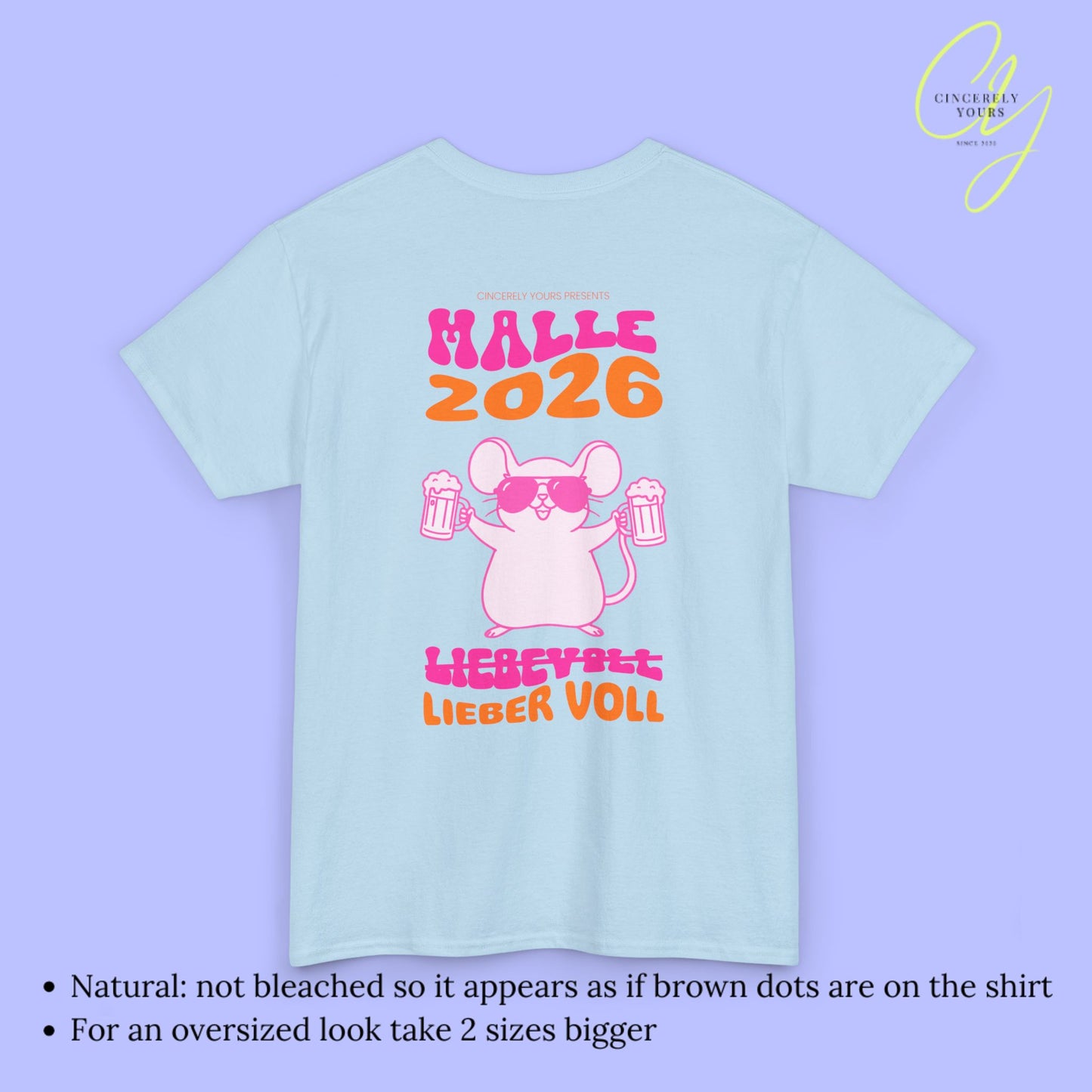 Mallemaus Shirt Malle - Party Shirt Malle Maus Lieber Voll 2026