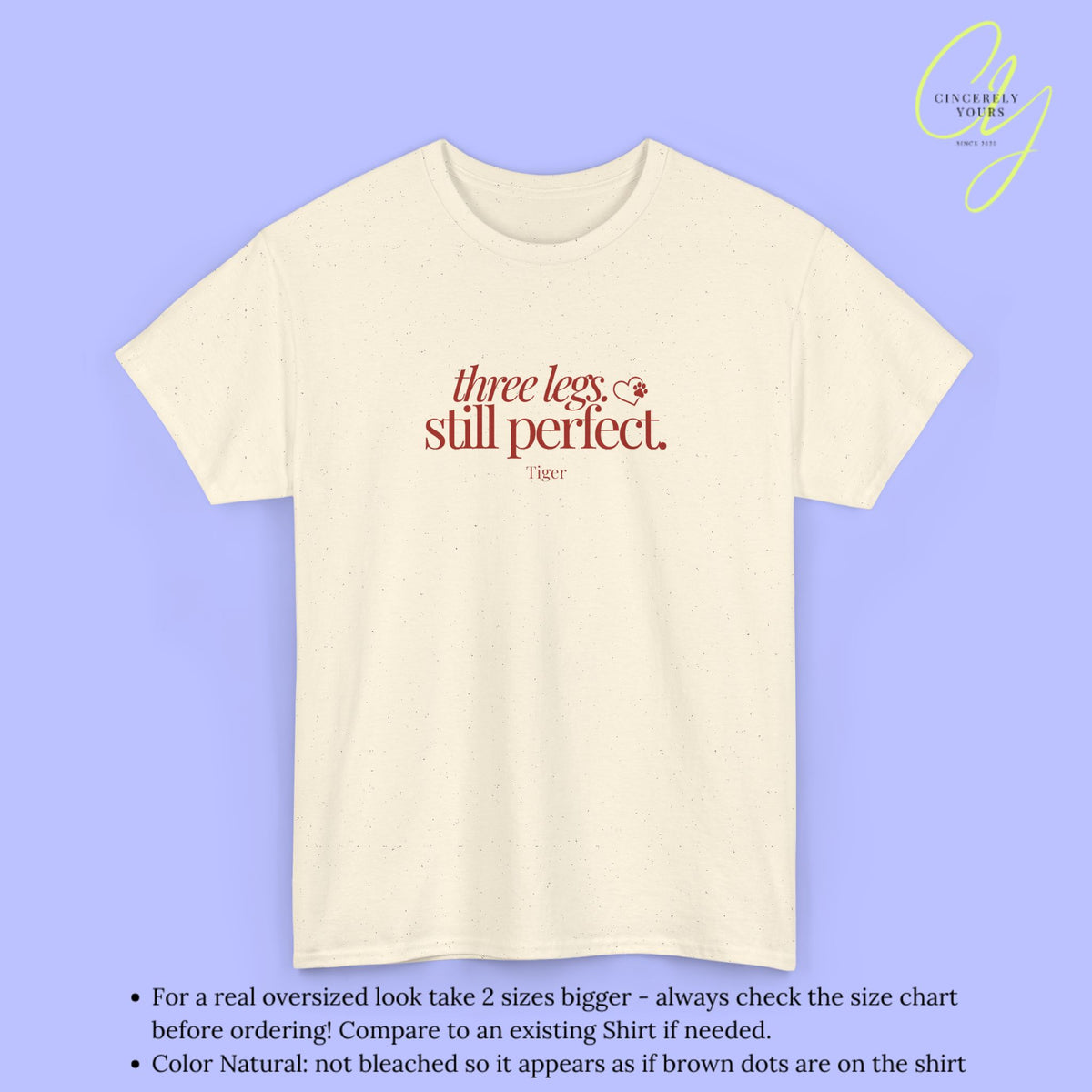 Cat Shirt | three legs still perfect