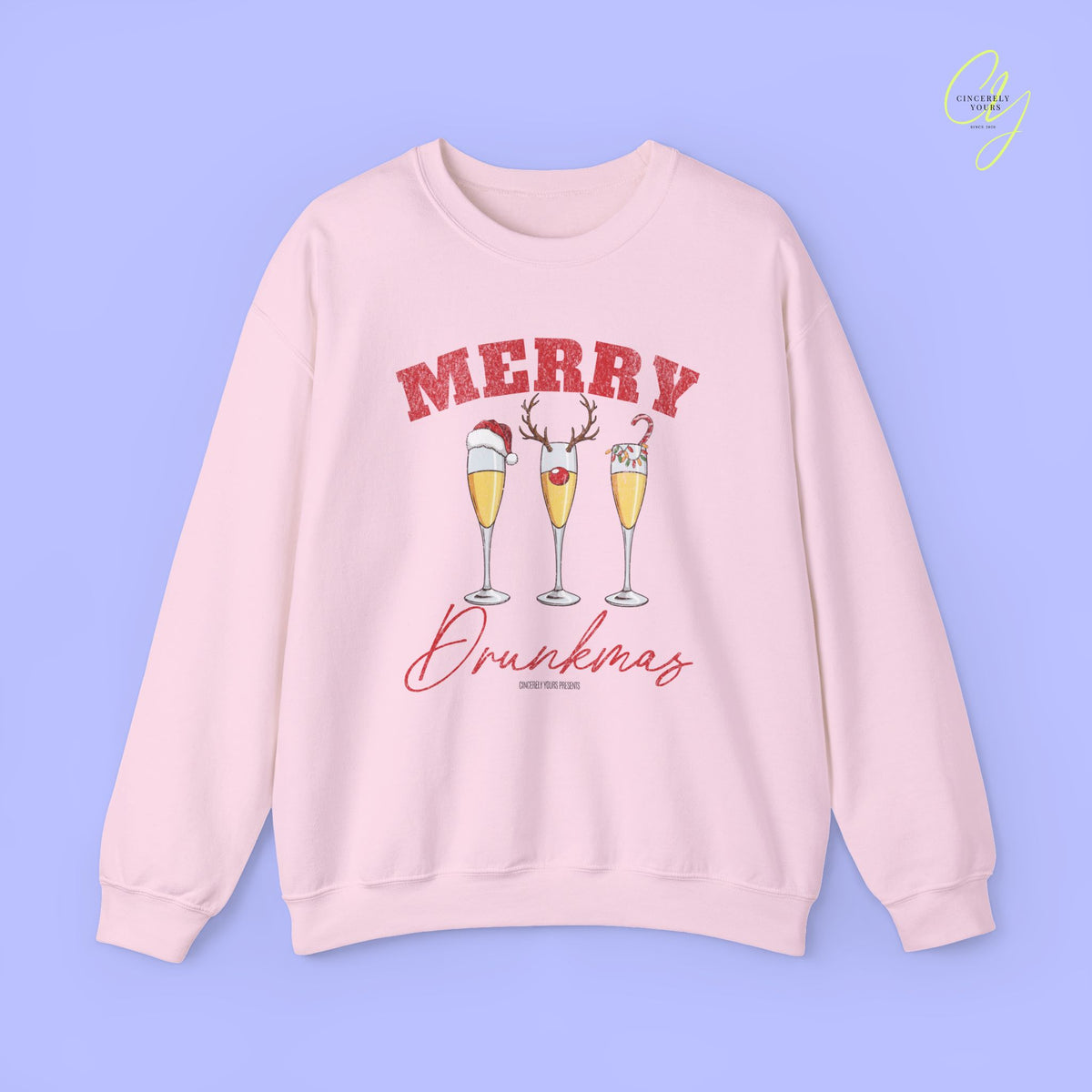 Christmas Sweatshirt | Merry Drunkmas Prosecco