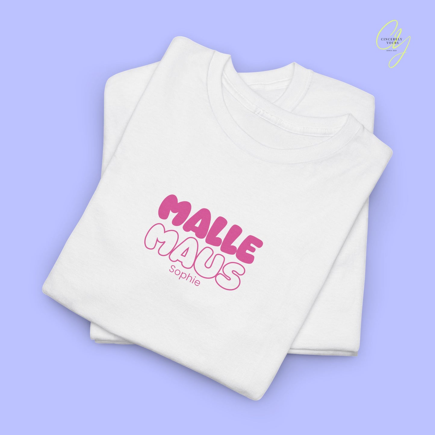 Mallemaus Shirt  —  Malle Maus T-Shirt pink backprint(Customizable)