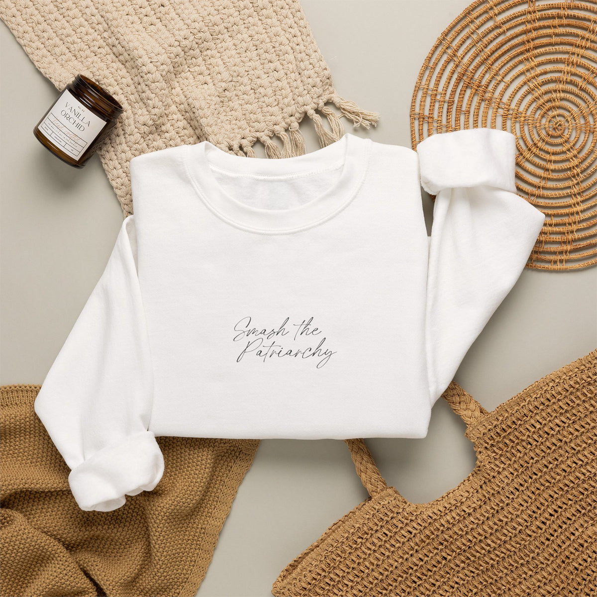 Cat Sweatshirt | Smash The Patriarchy