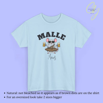 Mallemaus Shirt Malle Maus  - Leopard Bauchtasche Bierkrug