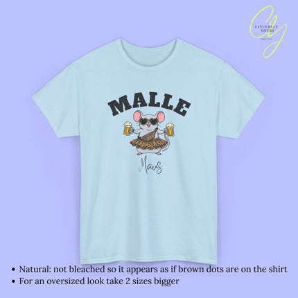 Mallemaus Shirt Malle Maus  - Leopard Bauchtasche Bierkrug