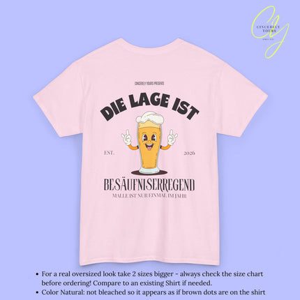 Die Lage ist besäufniserregend Malle Shirt - Bierkrug Masskottchen (Customizable)