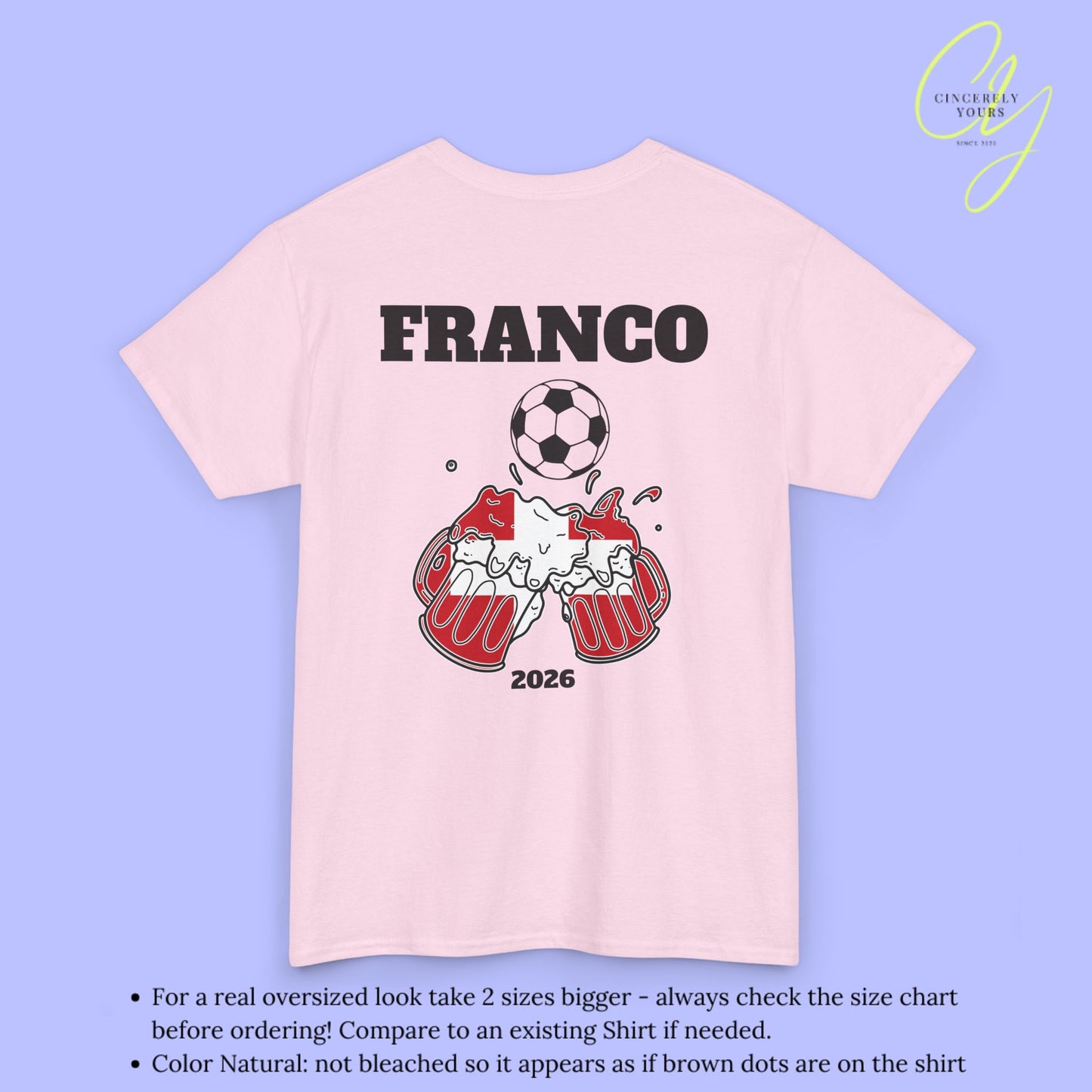 Personaliserter Name Fussball Shirt — Schweiz Flagge Bierkrug (Personalisierbar)