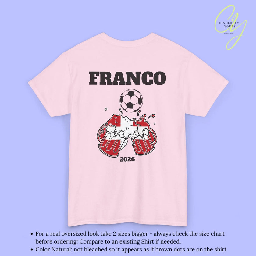 Personaliserter Name Fussball Shirt — Schweiz Flagge Bierkrug (Personalisierbar) Cincerely Yours