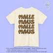Mallemaus Shirt Malle Maus Leo — Malle Maus Schriftzug Leopard backprint (Customizable)