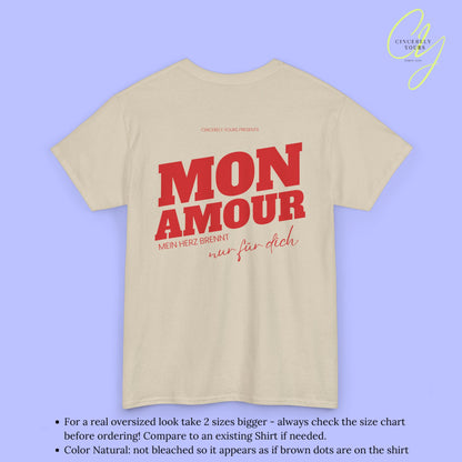 Malle Shirt Mon Amour— Mein Herz brennt nur für dich backprint only