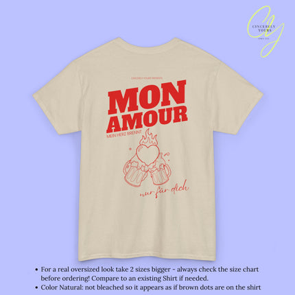 Malle Shirt Mon Amour— Mein Herz brennt nur für dich Bierkrüge (Customizable)