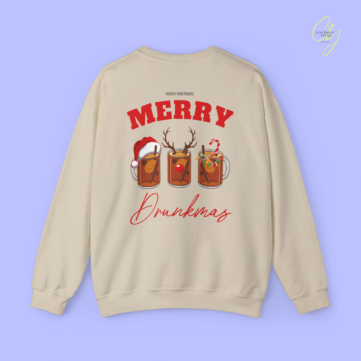 Christmas Sweatshirt | Merry Drunkmas mulled wine