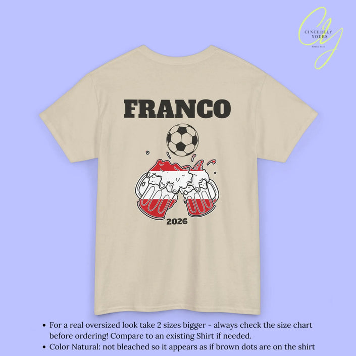Personaliserter Name Fussball Shirt — Österreich Flagge Bierkrug (Personalisierbar) Cincerely Yours