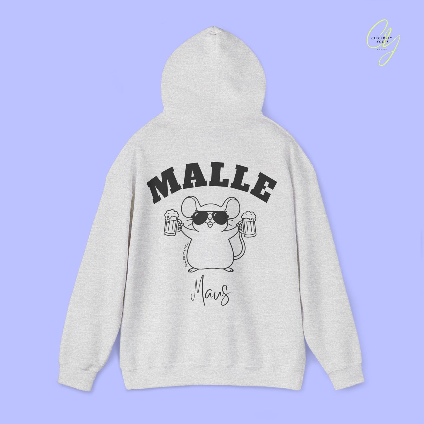 Malle Maus Hoodie — Mallemaus Bierkrug Party Sweatshirt