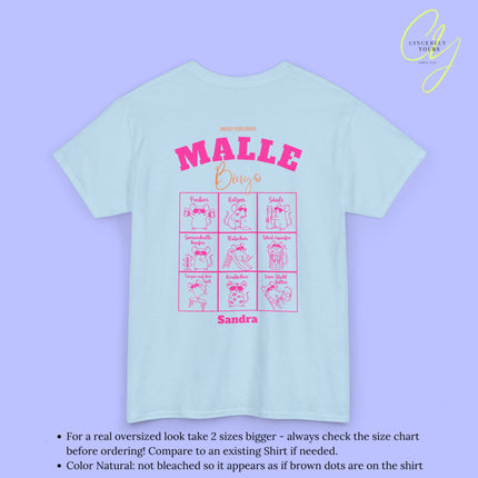 Mallemaus Shirt Bingo Malle Shirt -Malle Maus Shirt backprint Party Spiel (Customizable)