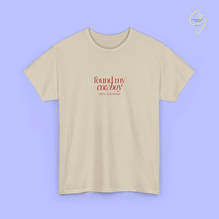 Bride to be Shirt | Found my cowboy Old Money Western Bachelorette JGA Braut Shirt (customizable)