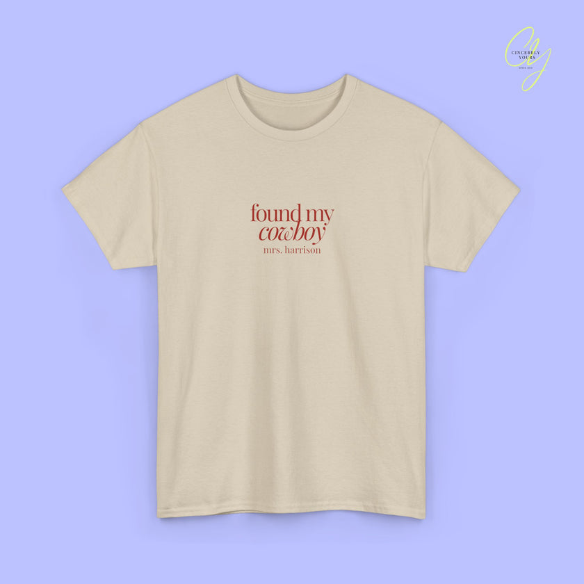 Bride to be Shirt | Found my cowboy Old Money Western Bachelorette JGA Braut Shirt (customizable)