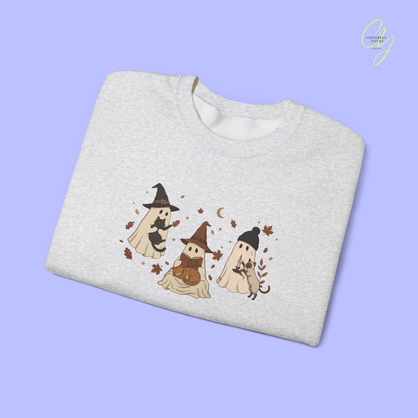 Cat Sweatshirt | Reading Ghost and Cats