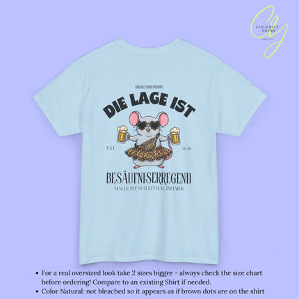 Mallemaus Shirt Malle Maus Leopard —  Die Lage ist besäufniserregend (Customizable)