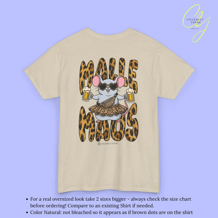 Mallemaus Shirt  —  Malle Maus T-Shirt Leopard backprint(Customizable)