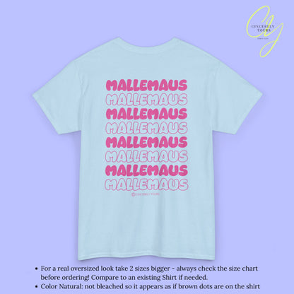 Mallemaus Shirt  —  Malle Maus T-Shirt pink backprint(Customizable)
