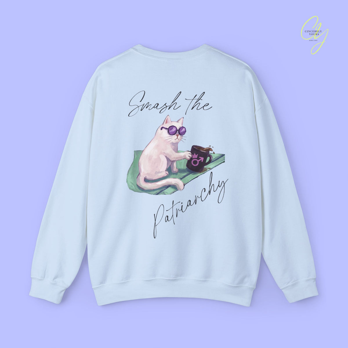 Cat Sweatshirt | Smash The Patriarchy