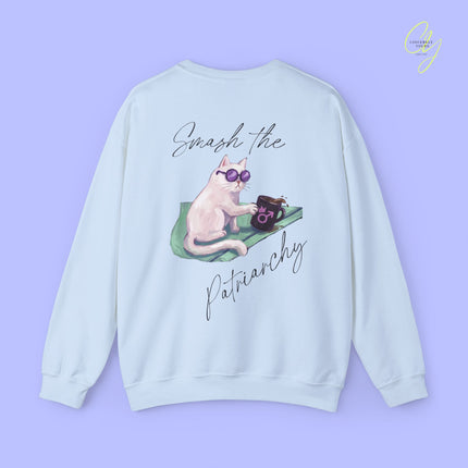 Cat Sweatshirt | Smash The Patriarchy