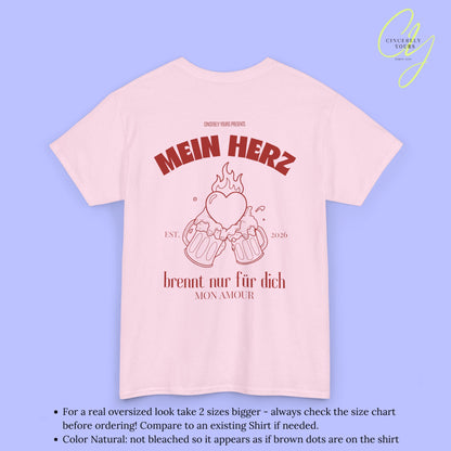 Malle Party Shirt — Mein Herz brennt nur für dich Bierkrüge (Customizable)