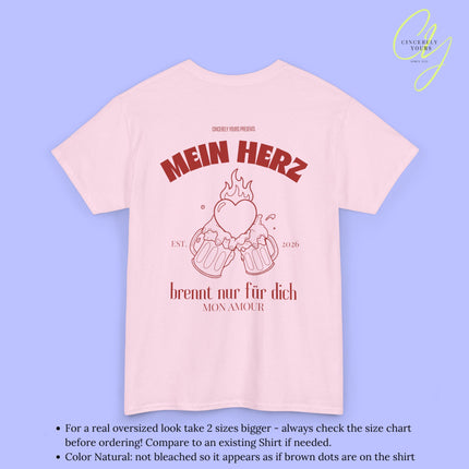 Malle Party Shirt — Mein Herz brennt nur für dich Bierkrüge (Customizable)