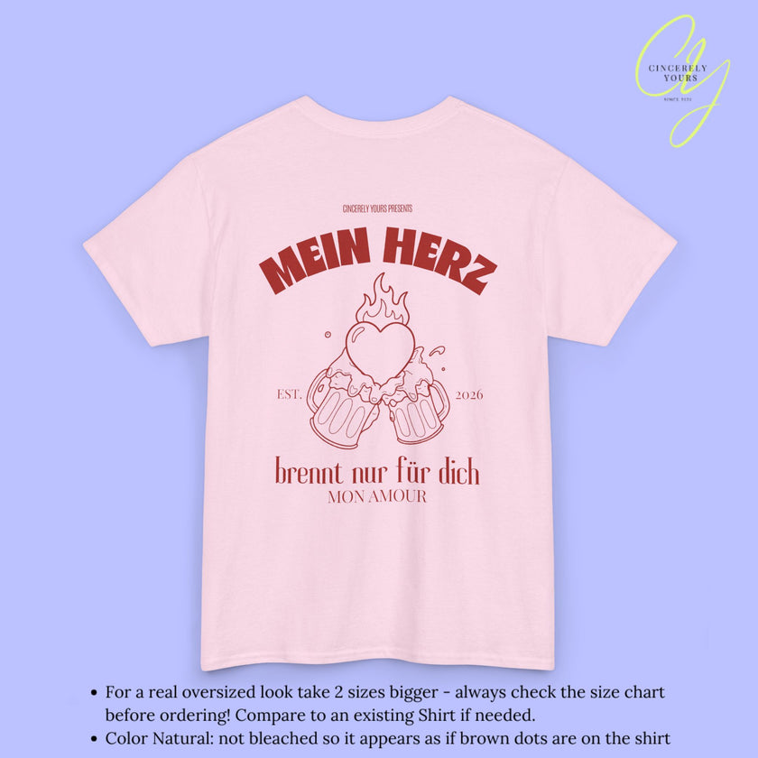 Malle Party Shirt — Mein Herz brennt nur für dich Bierkrüge (Customizable)