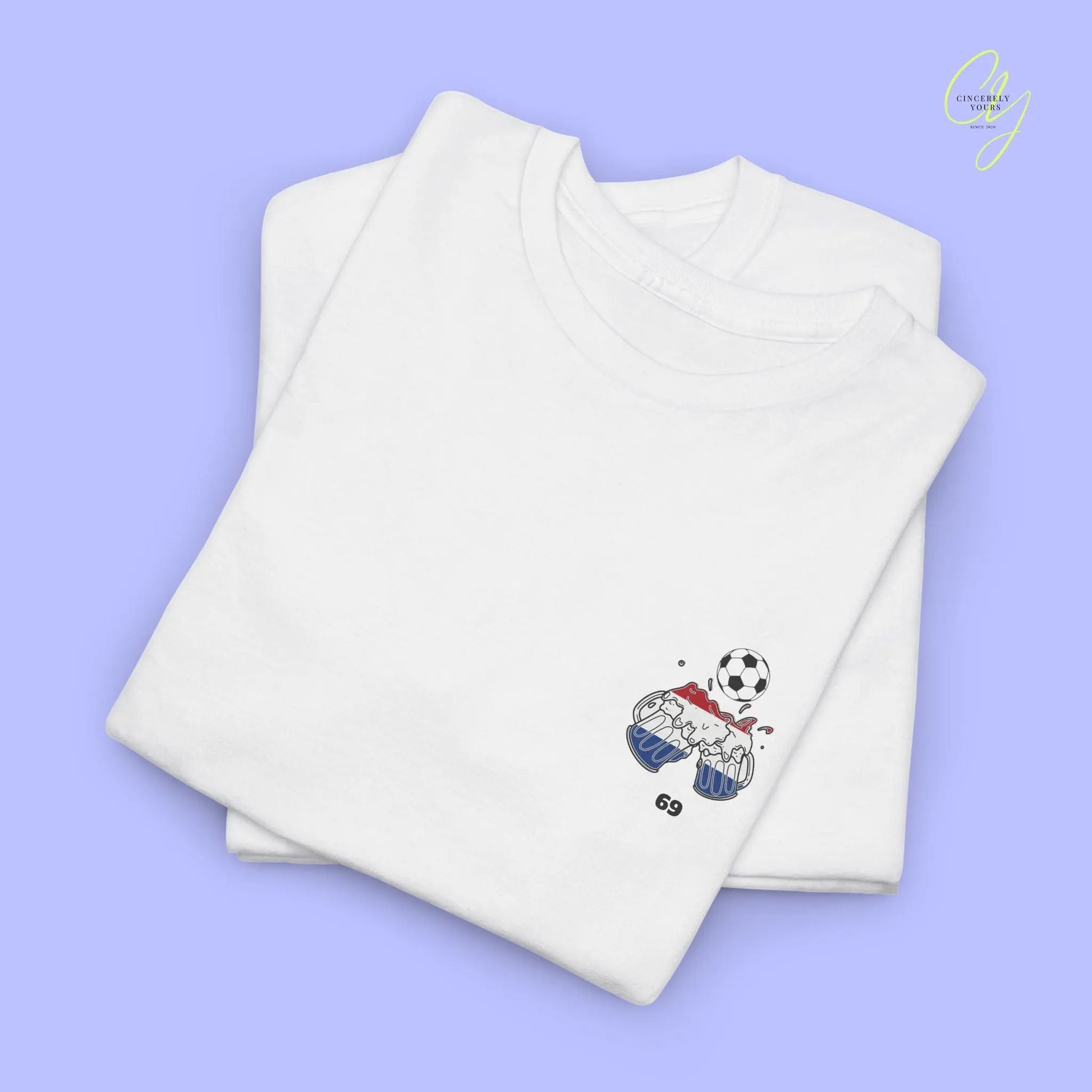 Personaliserter Name Fussball Shirt — Niederlande Flagge Bierkrug (Personalisierbar) Cincerely Yours