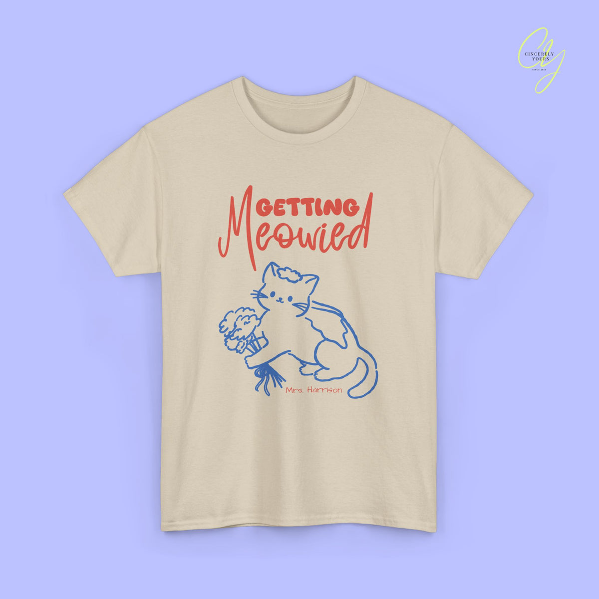 Bride Shirt | Getting Meowied Hand drawn