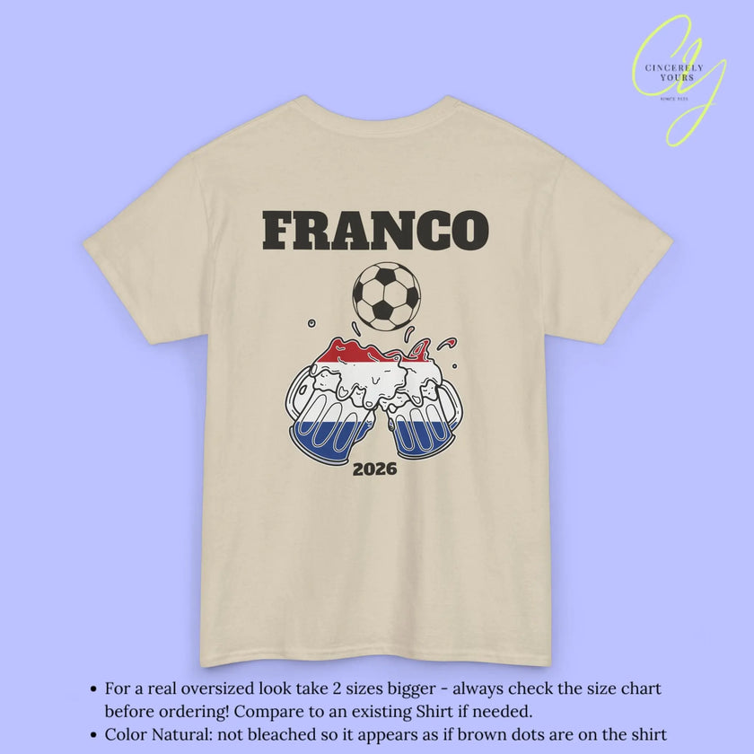 Personaliserter Name Fussball Shirt — Niederlande Flagge Bierkrug (Personalisierbar) Cincerely Yours