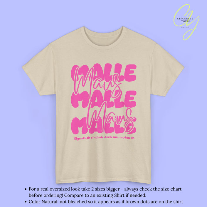 Mallemaus Shirt | Malle Maus Pink bubble font