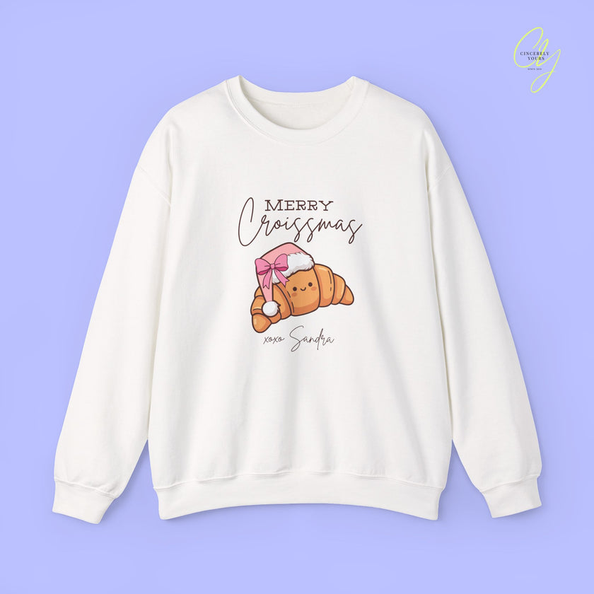 Christmas Sweatshirt | Merry Croissmas