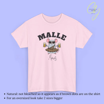 Mallemaus Shirt Malle Maus  - Leopard Bauchtasche Bierkrug