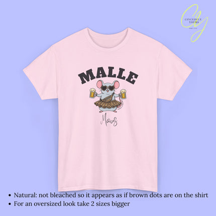 Mallemaus Shirt Malle Maus  - Leopard Bauchtasche Bierkrug