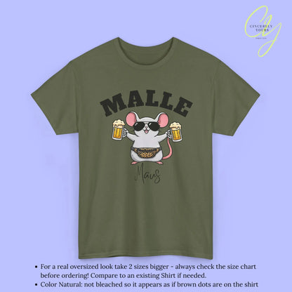 Malle Party Shirt — Malle Maus Bierkrug Bauchtasche Cincerely Yours