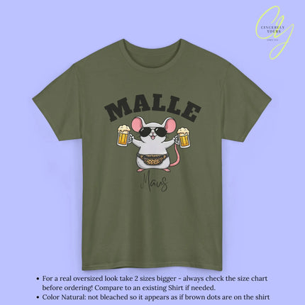 Malle Party Shirt — Malle Maus Bierkrug Bauchtasche Cincerely Yours