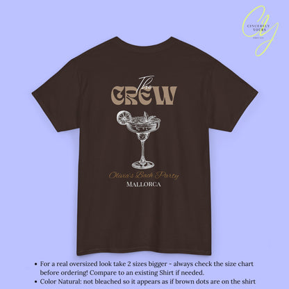 Old Money Bachelorette Shirt Beige — Margarita Hen Party Crew Shirt JGA Backprint only (Customizable)