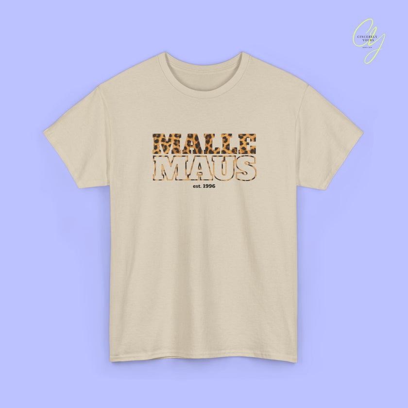 Mallemaus Shirt — Malle Maus Schriftzug Leopard (Customizable)