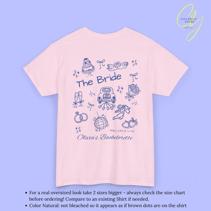JGA Shirt Damen | Bachelorette Tee Doodle Handdrawn Braut Party Shirt