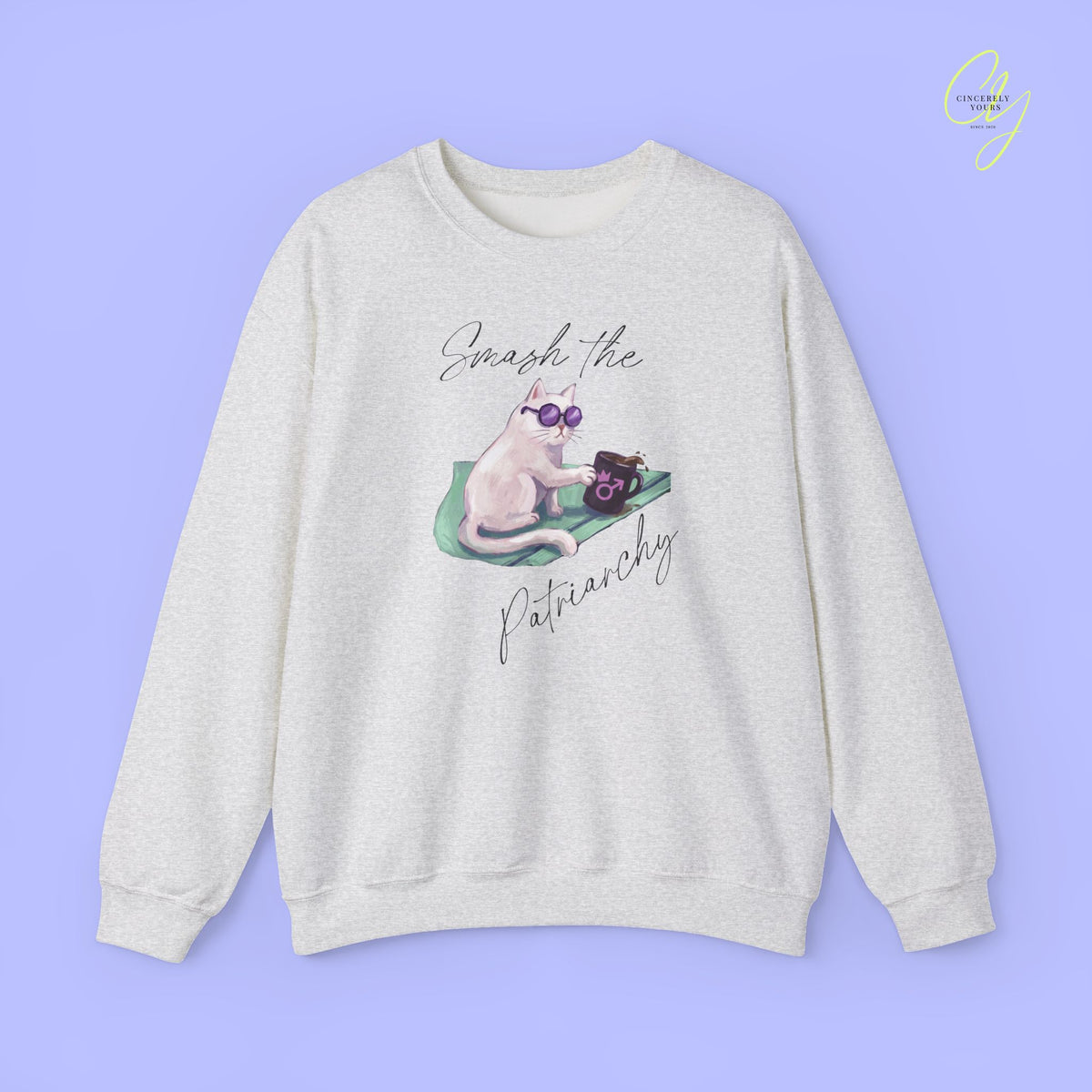 Cat Sweatshirt | Smash The Patriarchy