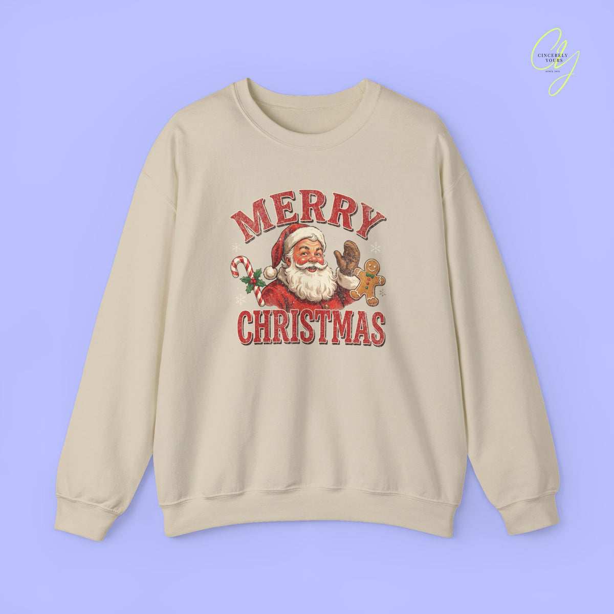 Christmas Sweatshirt | Merry Christmas retro Santa