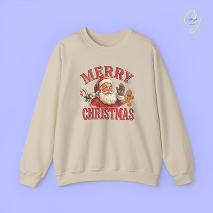 Christmas Sweatshirt | Merry Christmas retro Santa