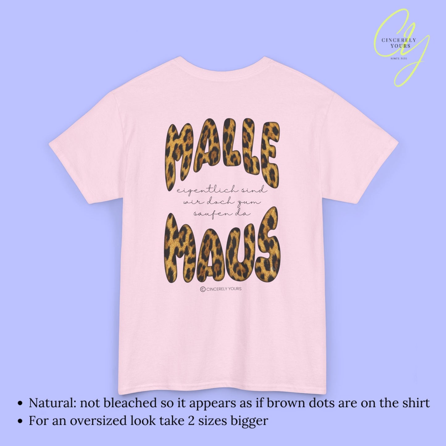 Mallemaus Shirt Malle Maus Leopard - Eigentlich sind wir zum saufen da