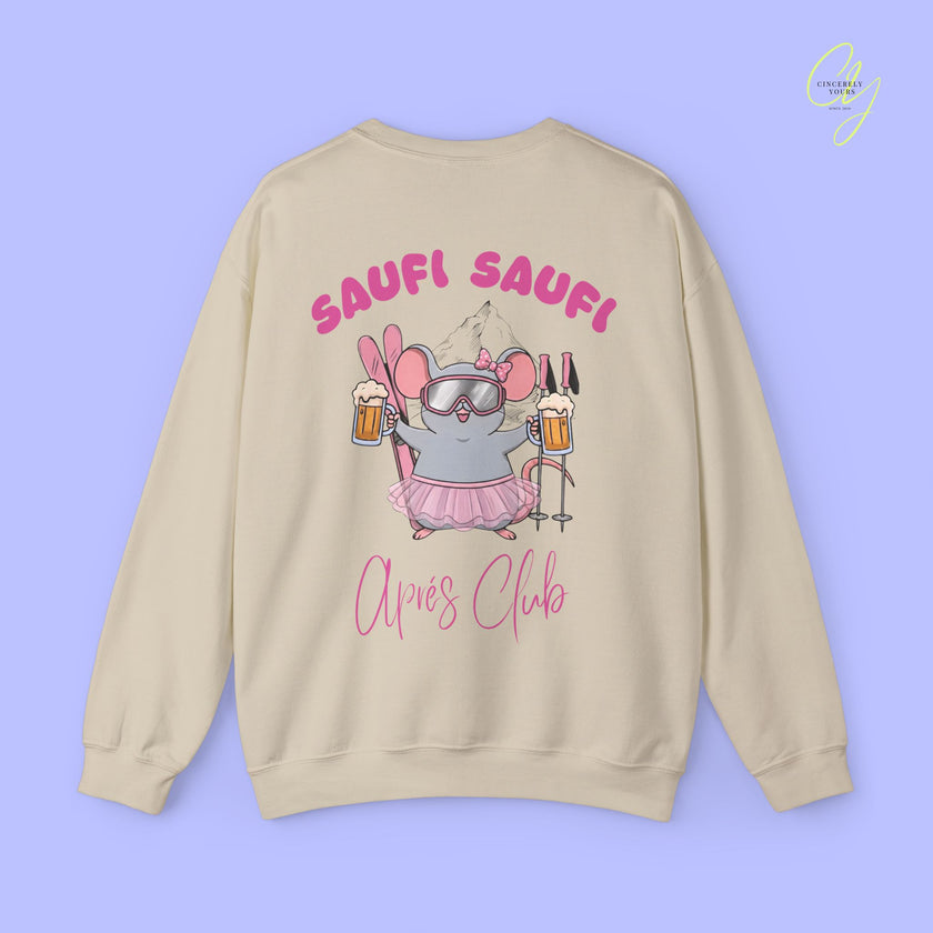 Party Sweater | Saufi Saufi Aprés Ski Maus Pink Social Club