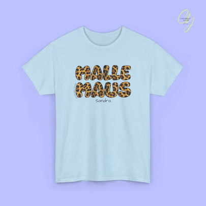 Mallemaus Shirt Malle Maus Leo — Malle Maus Schriftzug Leopard (Customizable)