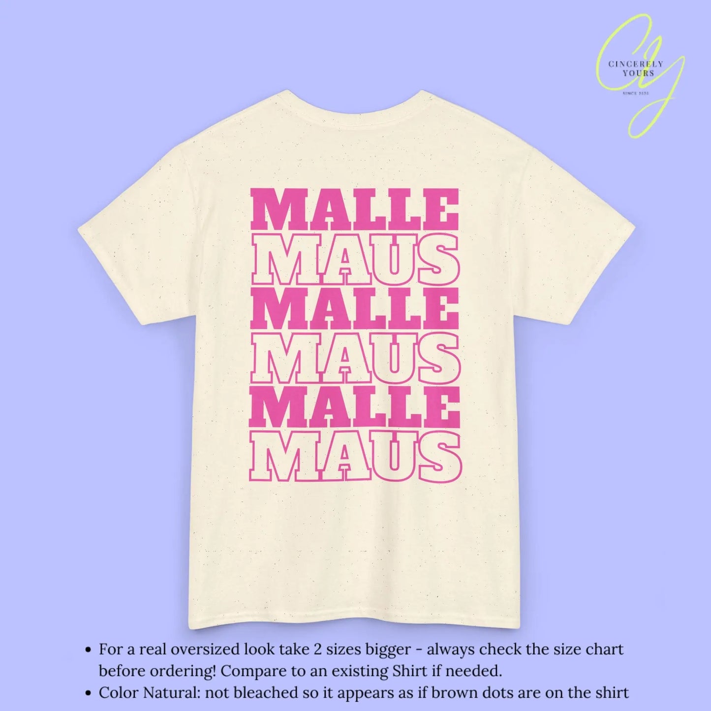Mallemaus Shirt Malle - Malle Maus Backprint (Personalisierbar)