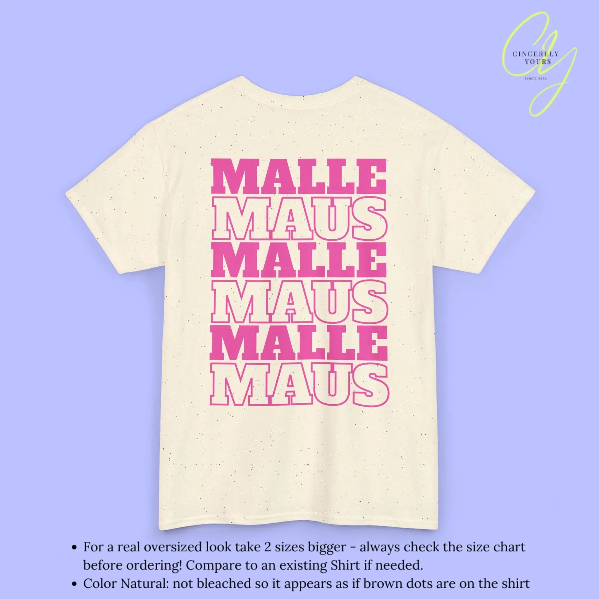 Mallemaus Shirt Malle - Malle Maus Backprint (Customizable)